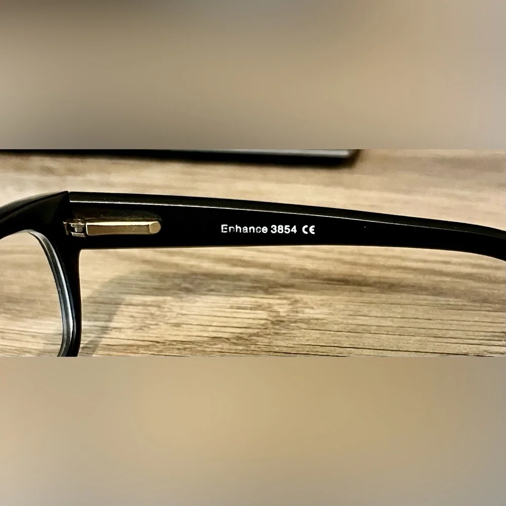 Enhance 3854 50/21/145‎ Black Frame Rectangular Glasses / Carrying Case